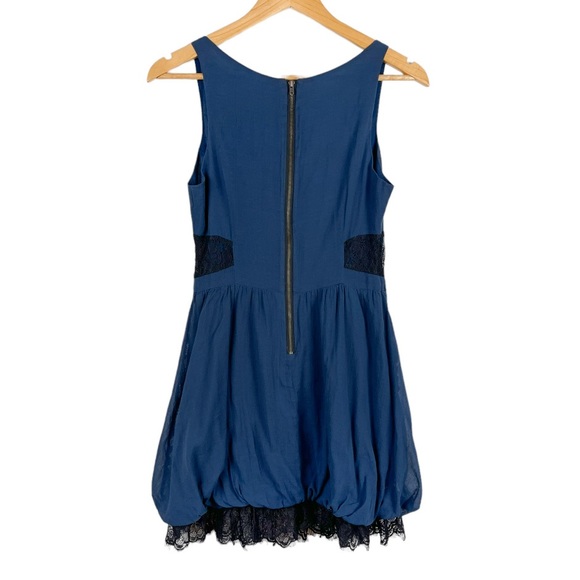 Free People Dress Regal Blue Lace Embellished Size 2 - Picture 4 of 8